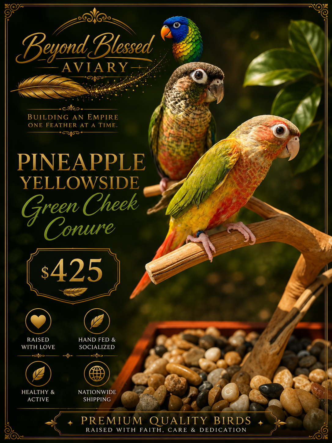 Pineapple or High Red Yellowside Green Cheek