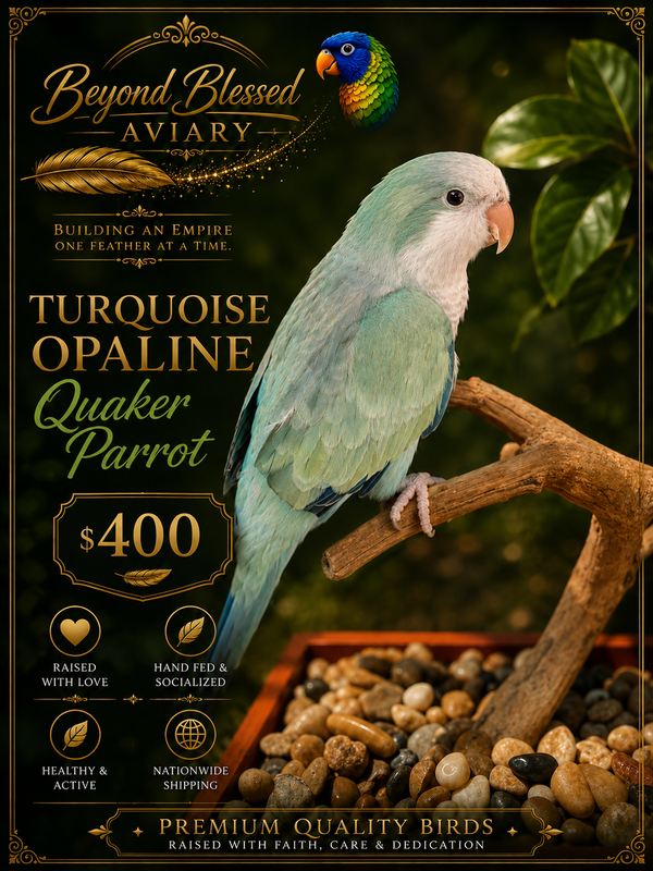 Turquoise Opaline  Quaker