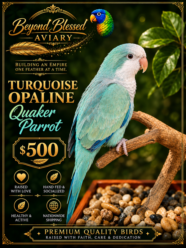 Turquoise Opaline  Quaker